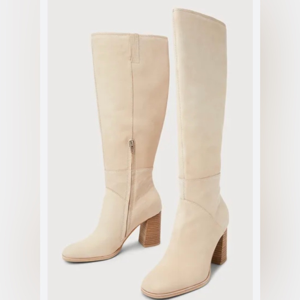 Dolce Vita Women's Size 6 Sand Nubuck Fynn Tall Boots NIB